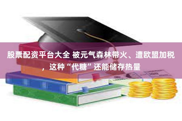 股票配资平台大全 被元气森林带火、遭欧盟加税，这种“代糖”还能储存热量