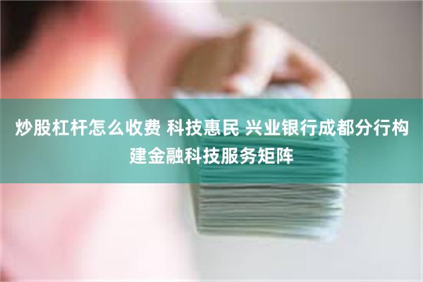 炒股杠杆怎么收费 科技惠民 兴业银行成都分行构建金融科技服务矩阵