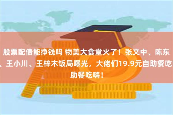 股票配债能挣钱吗 物美大食堂火了！张文中、陈东升、王小川、王梓木饭局曝光，大佬们19.9元自助餐吃嗨！