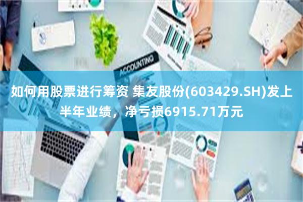 如何用股票进行筹资 集友股份(603429.SH)发上半年业绩，净亏损6915.71万元