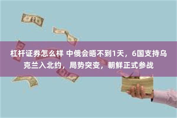 杠杆证券怎么样 中俄会晤不到1天，6国支持乌克兰入北约，局势突变，朝鲜正式参战